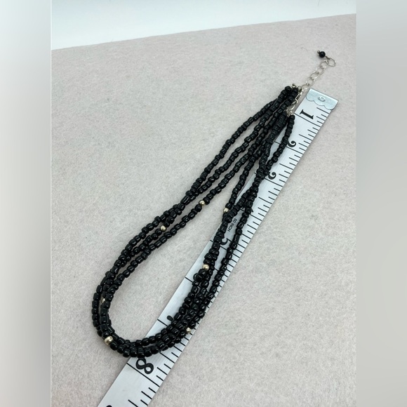 Silpada Sterling Silver & Black Glass Bead Multi Strand Necklace | N1500 Retired - Picture 8 of 10